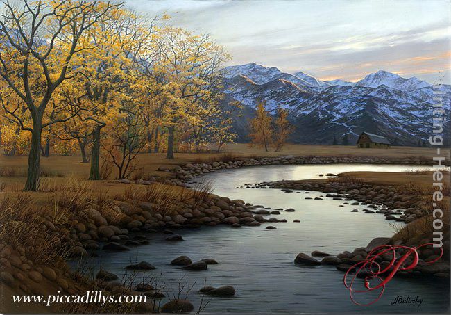 Autumn Stream painting - Alexei Butirskiy Autumn Stream art painting